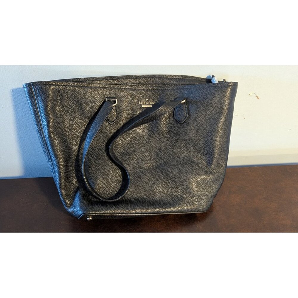🖤 Kate Spade Black Leather Tote Bag – Brand New 🖤